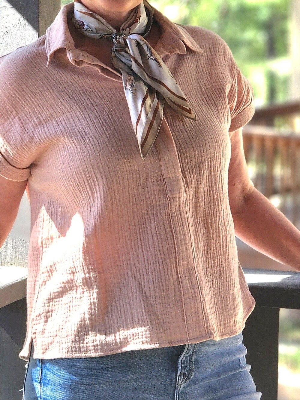 Relaxed Short-Sleeve in Blush